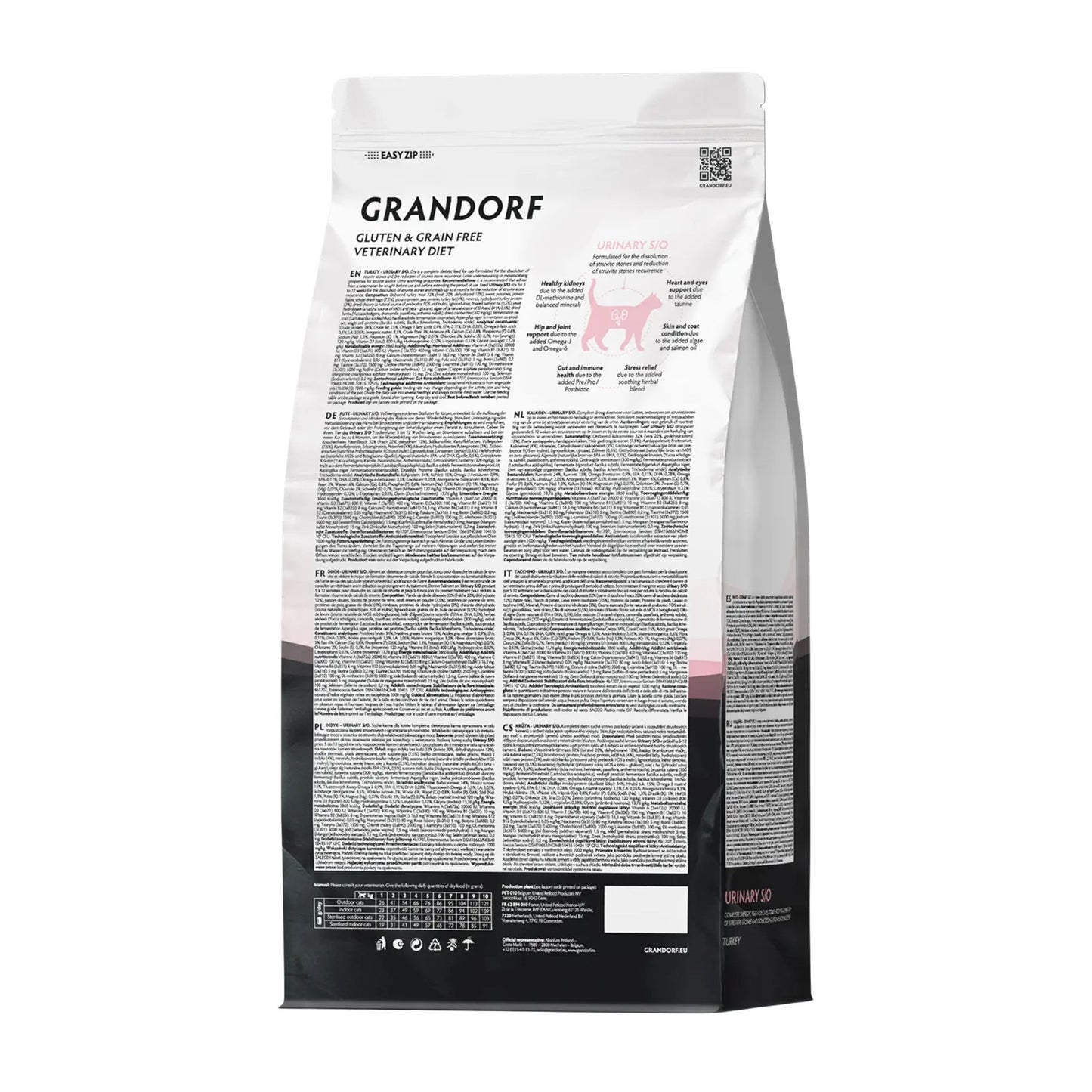 GRANDORF VET Urinary S/O גרנדורף יורינרי אוכל רפואי לחתול לתמיכה בדרכי השתן בטעם הודו 2 ק״ג