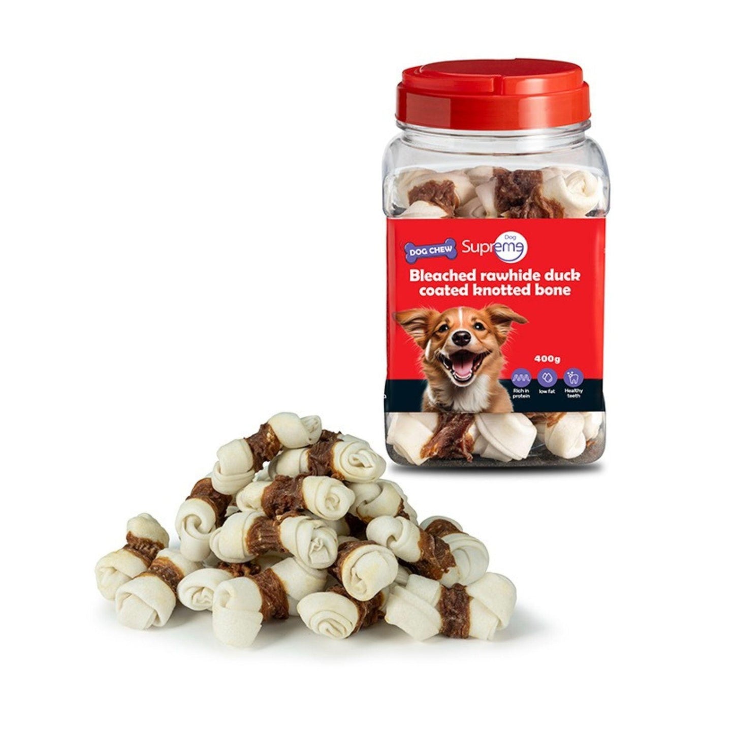 Supreme Dog - Supreme Dog Dog Snacks Duck Coated Knot 400 grams