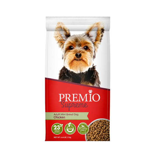 Premio פרמיו מזון יבש לכלבים בוגרים מגזע קטן מיני עוף 2 ק״ג