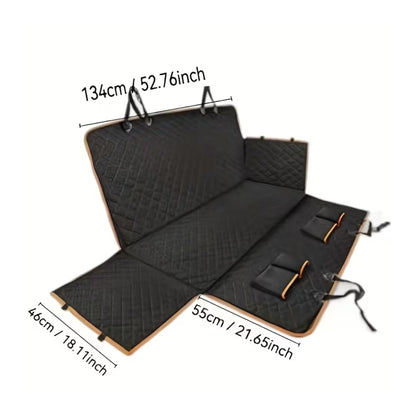 כיסוי מושב אחורי לרכב לכלב עם כיסוי דלתות מלא