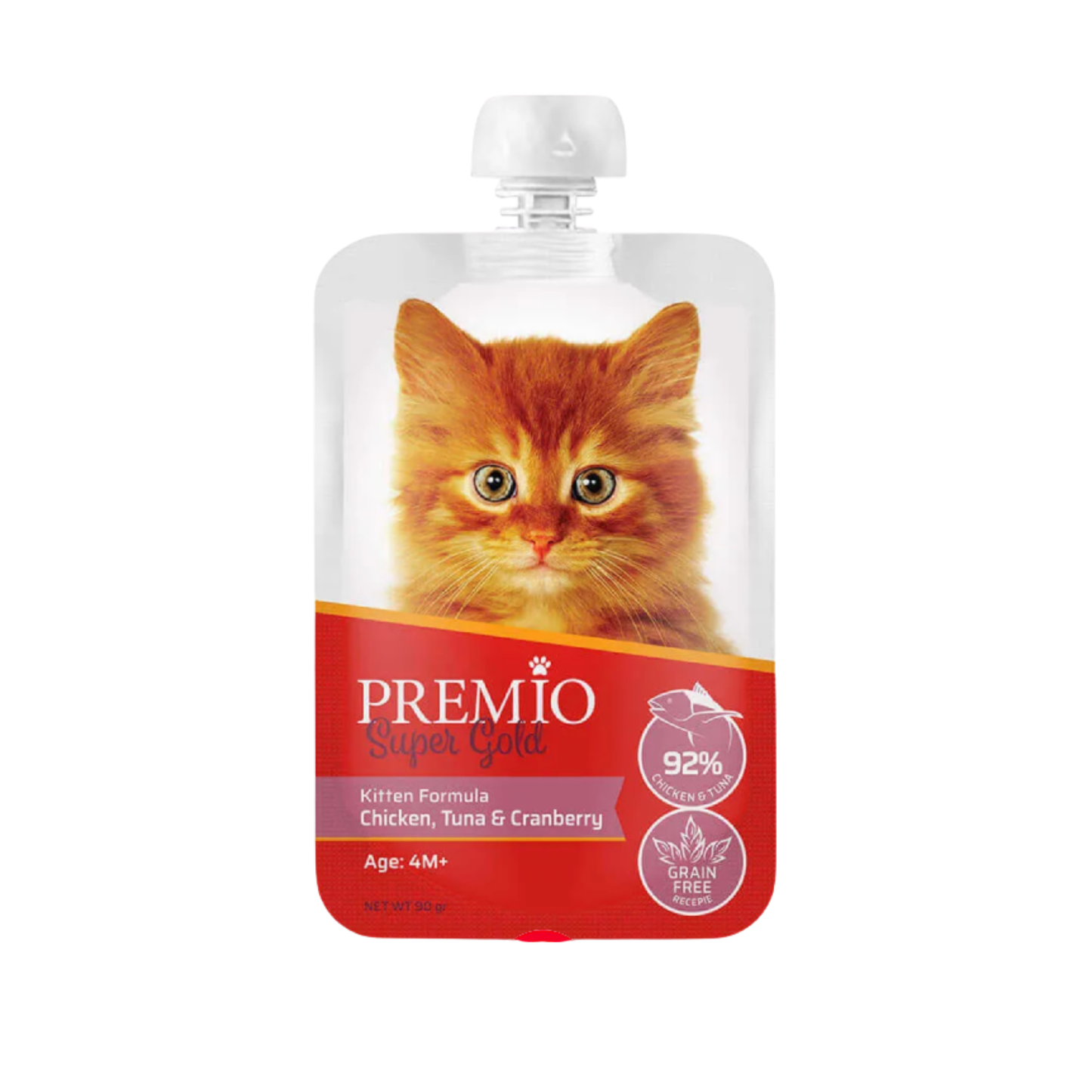 Premio פרמיו מחית עוף טונה וחמוציות לגורי חתולים 90 גרם