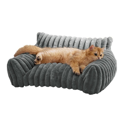 Hoofie מיטה לכלבים וחתולים בסגנון ספה צבע אפור