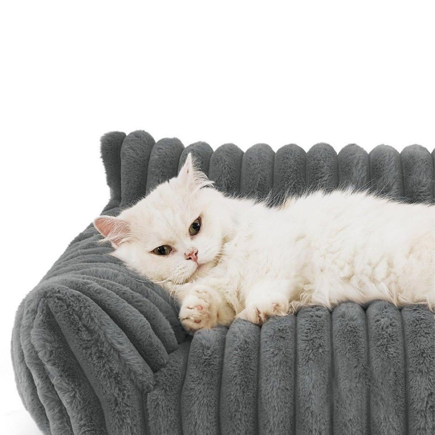 Hoofie מיטה לכלבים וחתולים בסגנון ספה צבע אפור