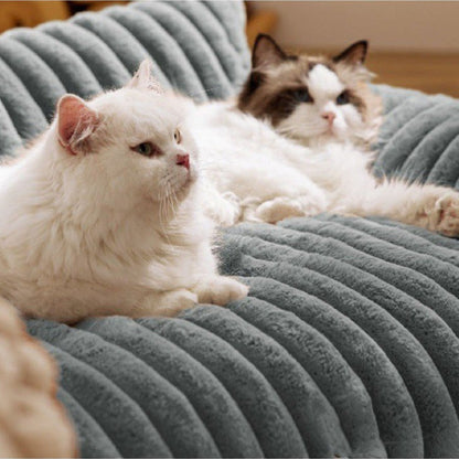 Hoofie מיטה לכלבים וחתולים בסגנון ספה צבע אפור
