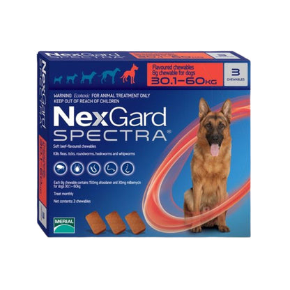NexGard SPECTRA נקסגארד ספקטרה לכלבים גדולים במשקל 30-60 ק”ג