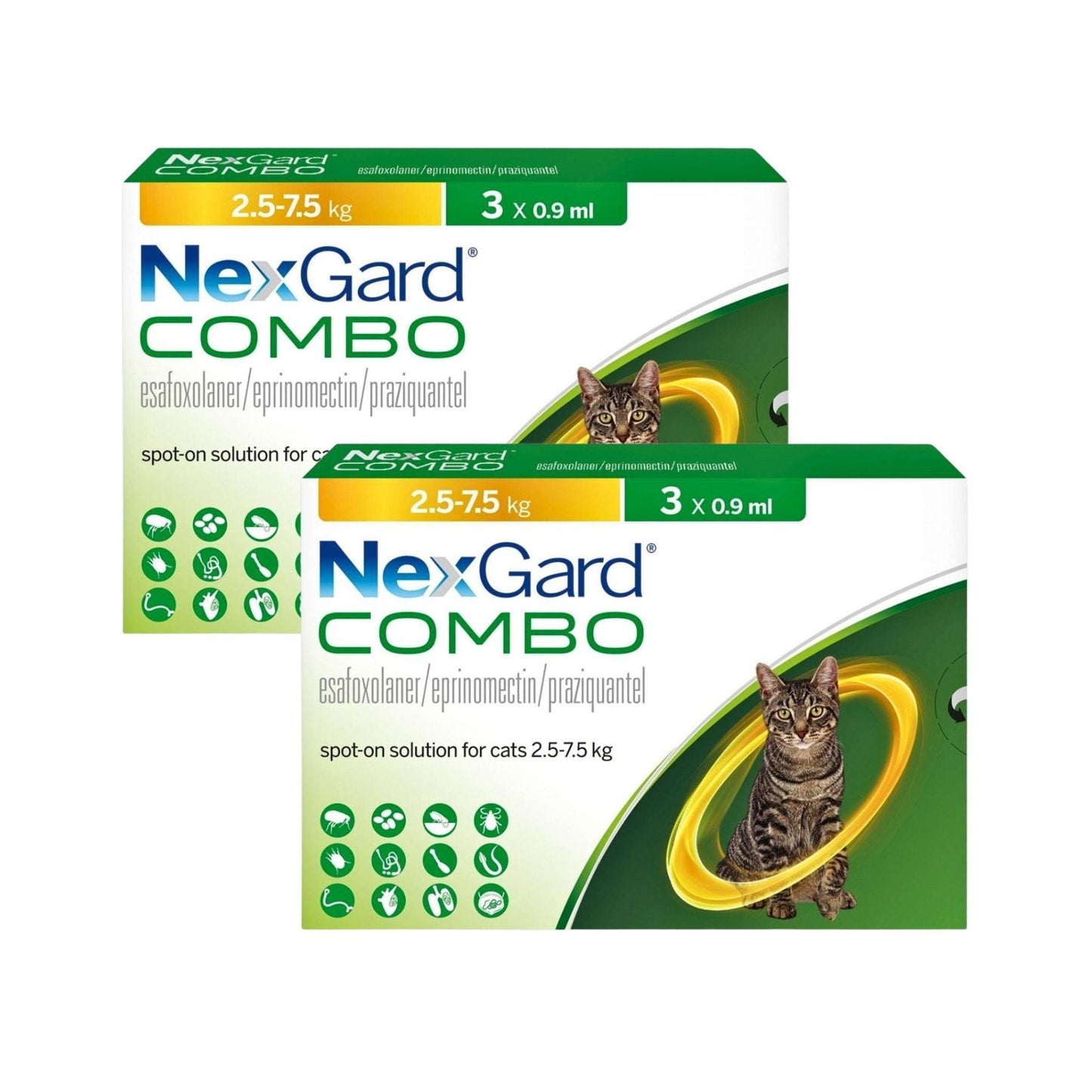 NexGard - NexGard Combo для кошек 2,5 - 7,5 кг Распродажа 2 упаковок всего за ₪449