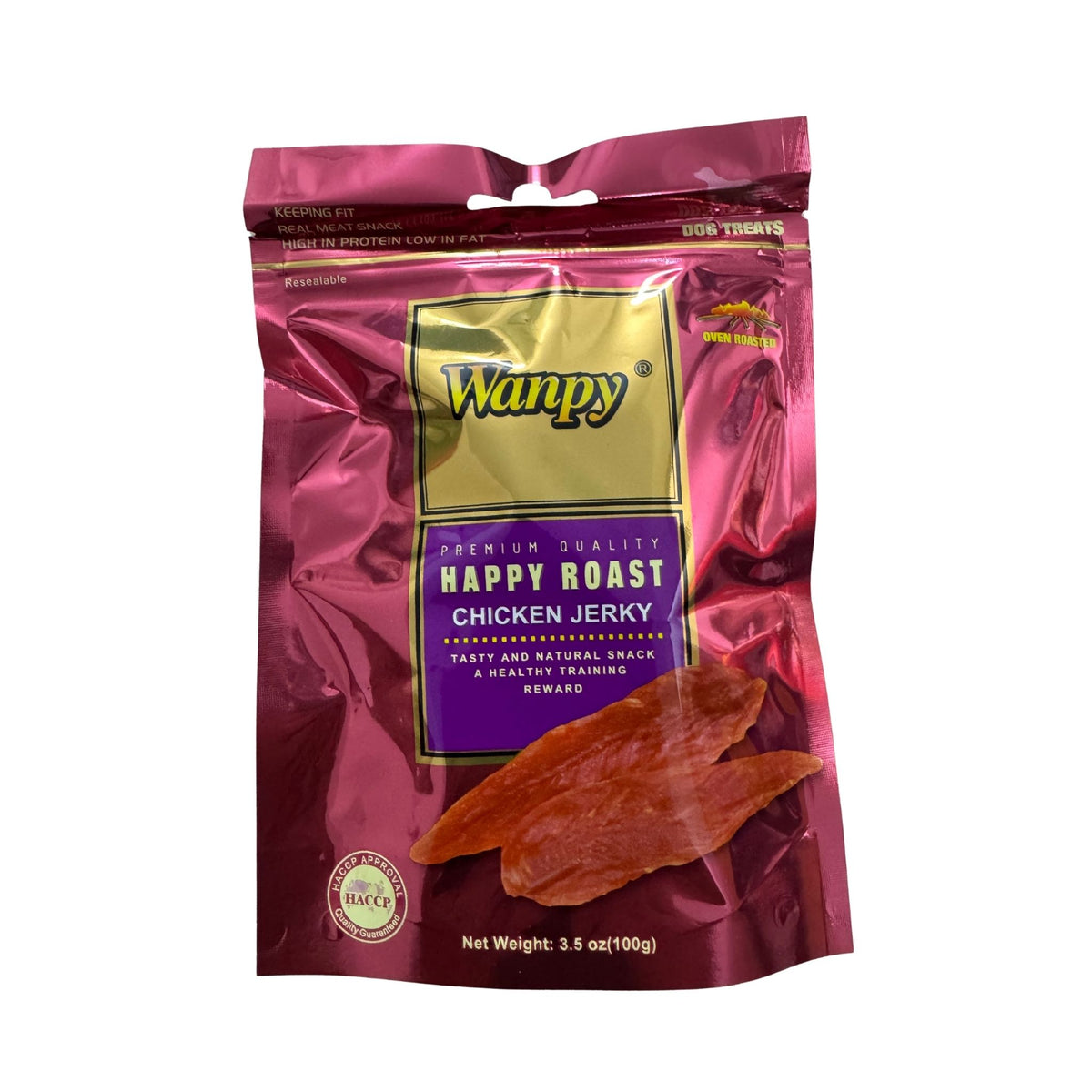 Wanpy וונפי חטיף ג׳רקי חזה עוף לכלבים 100 גרם