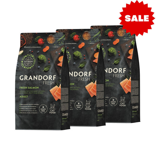 GRANDORF Fresh Salmon גרנדורף סלמון טרי לחתולים בוגרים היפואלרגני 6 ק”ג