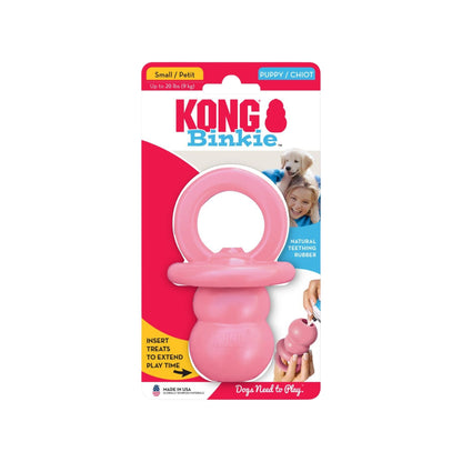 KONG ורוד S קונג מוצץ לעיסה לגורי כלבים מידה