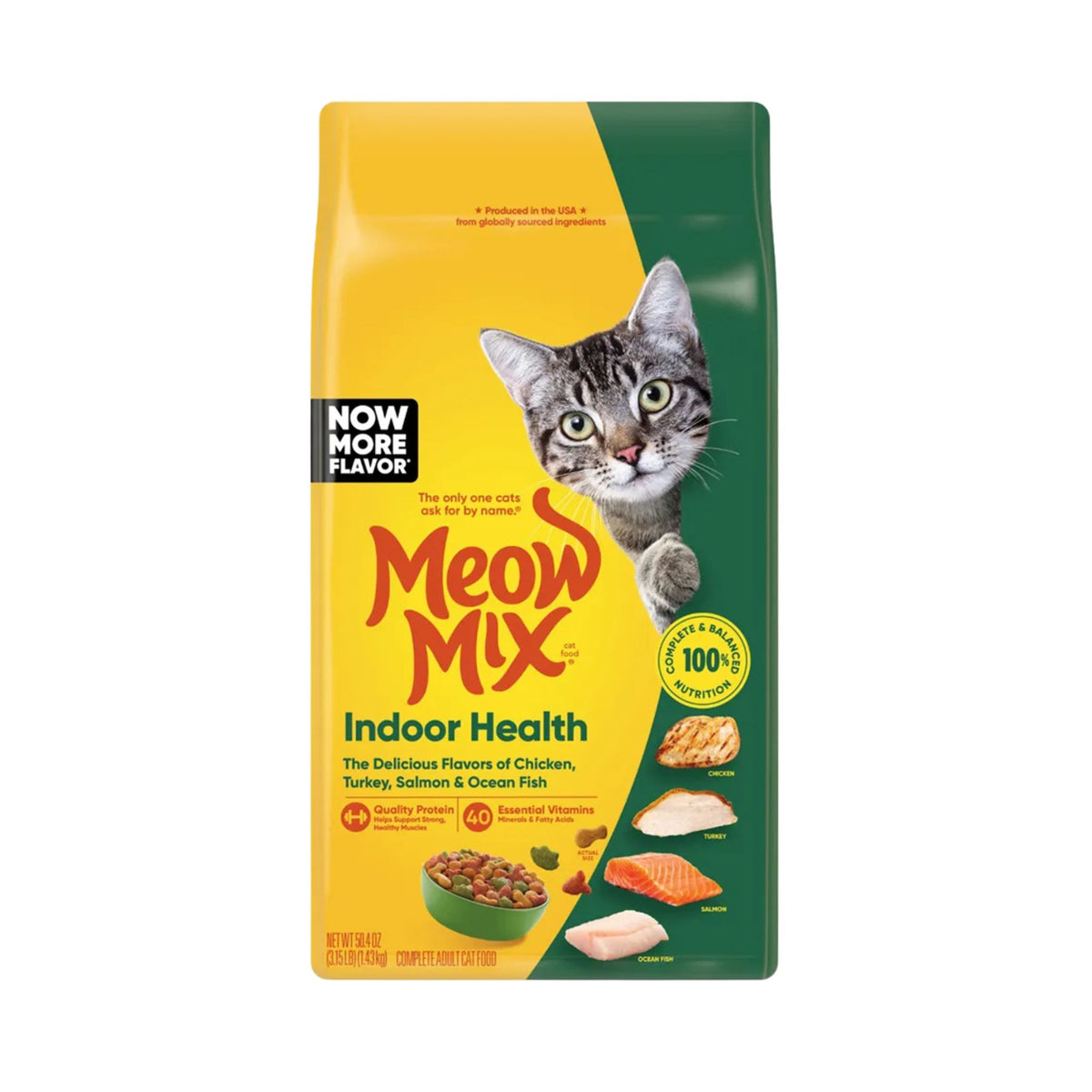 Meow Mix Indoor מיאו מיקס לחתולים אינדור 1.42 ק"ג