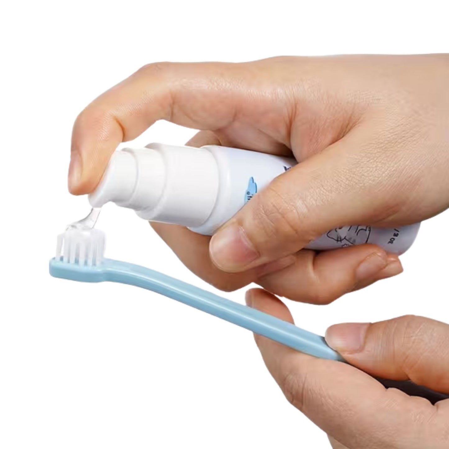 משחת שיניים לחתולים בטעם טונה עם מברשת שיניים ומברשת אצבע