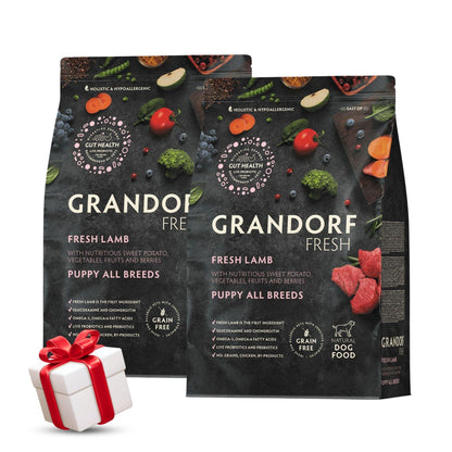 GRANDORF Fresh Lamb Puppy 10 kg Sale 2 bags + gift