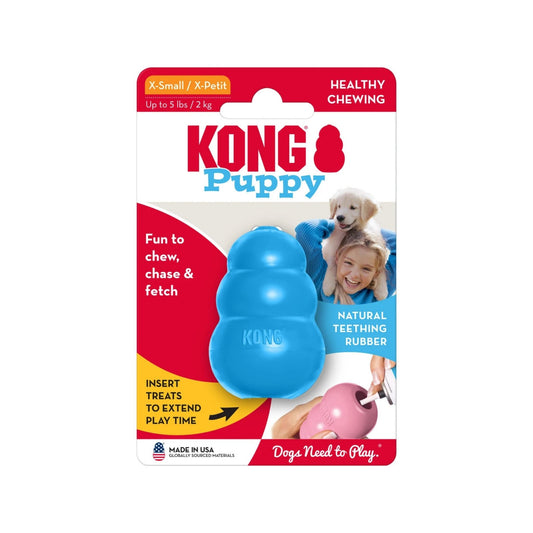 Игрушка для жевания KONG для щенков, синяя, размер XS