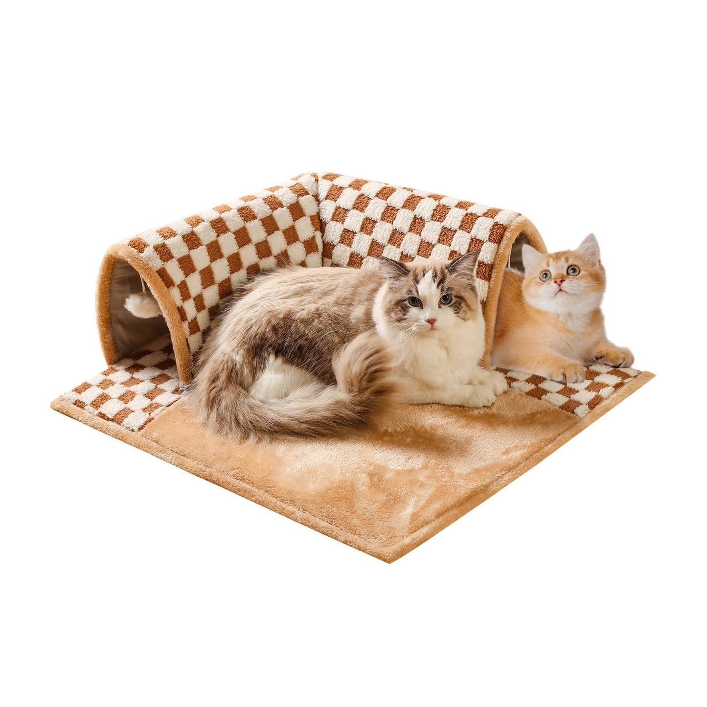 מיטה לחתולים עם מנהרה