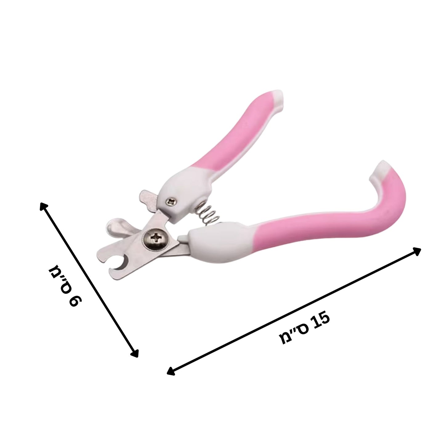 קוצץ ציפורניים לכלבים וחתולים צבע ורוד
