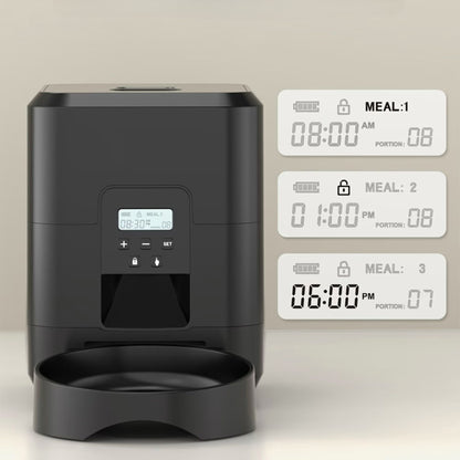 מתקן האכלה אוטומטי לחתולים וכלבים 2 ליטר עם מסך דיגיטלי ותזמון ארוחות