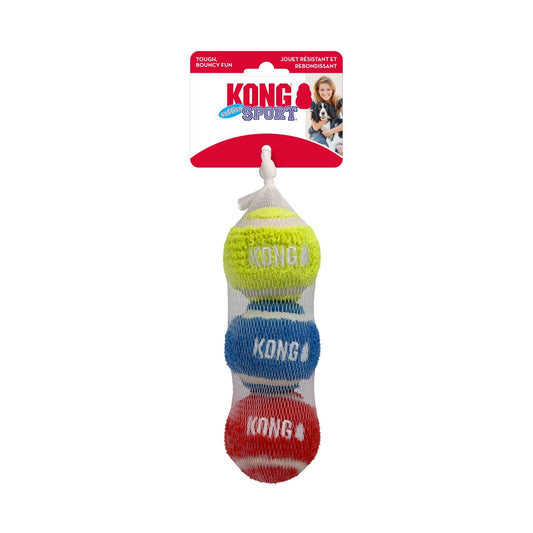 KONG набор из 3 мячиков M, мягкие игровые мячи для собак, размер M