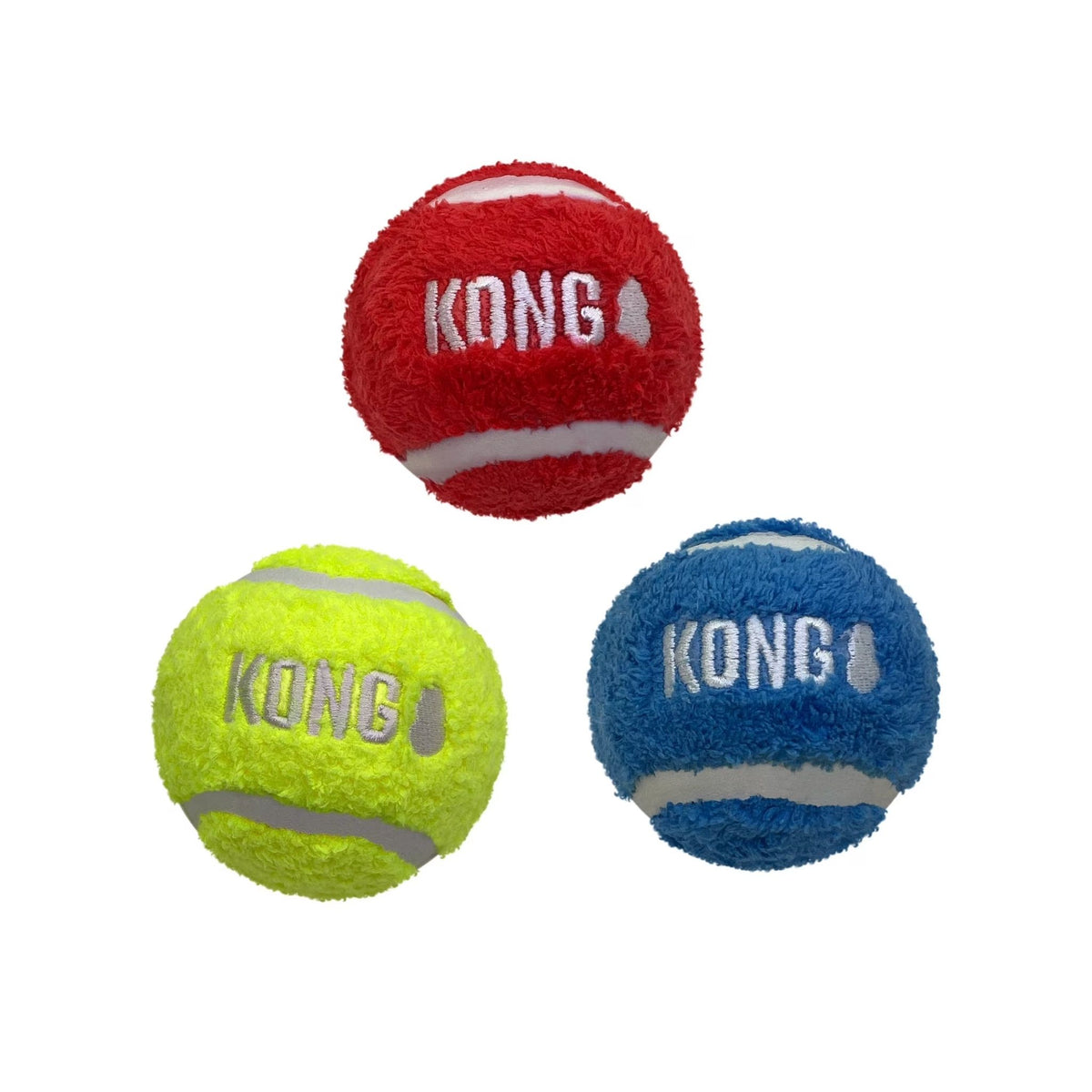 KONG מארז 3 כדורים M קונג כדורי משחק רכים לכלבים מידה