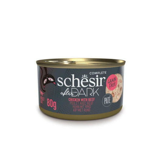 Schesir שזיר מעדן לחתולים עוף ובקר במרק 80 גרם