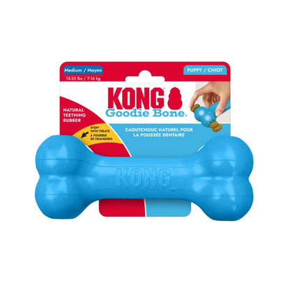 KONG כחול M קונג עצם לעיסה ומילוי לגורי כלבים מידה