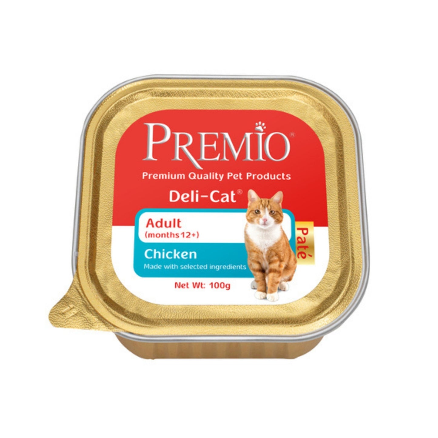 Premio פרמיו מעדן פטה לחתולים בוגרים עם עוף 100 גרם