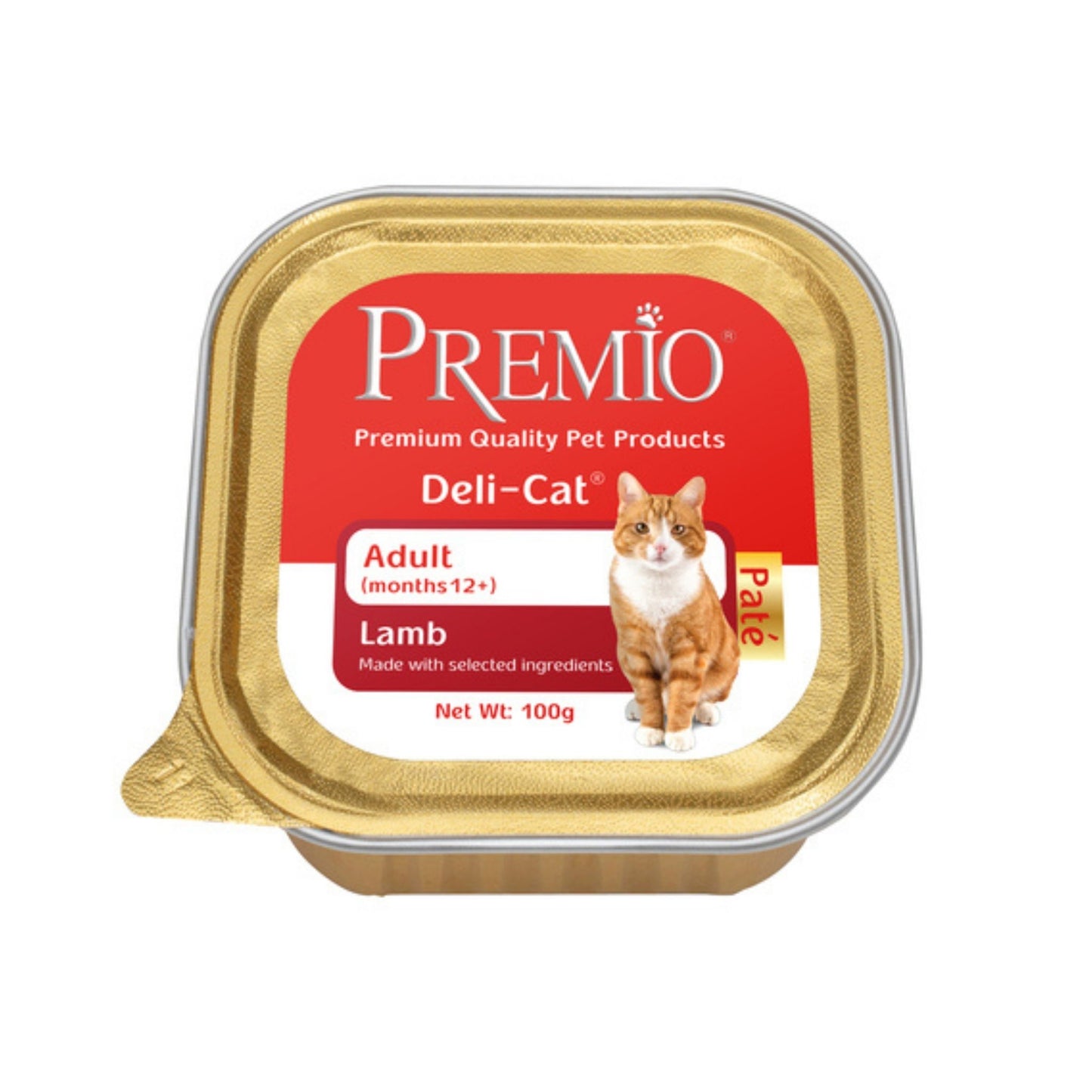 Premio פרמיו מעדן פטה לחתולים בוגרים עם כבש 100 גרם