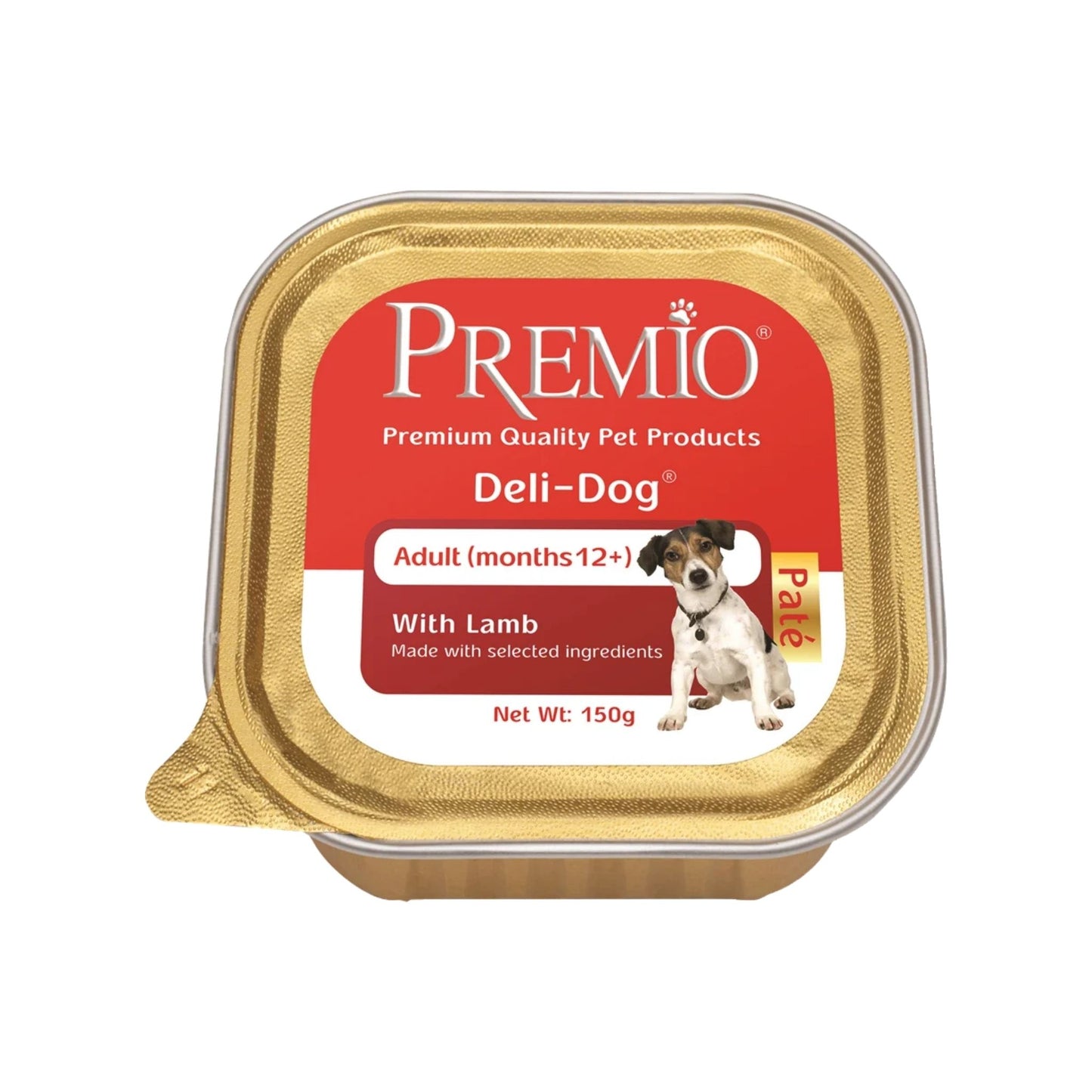 Premio פרמיו מעדן פטה לכלבים בוגרים עם כבש 150 גרם