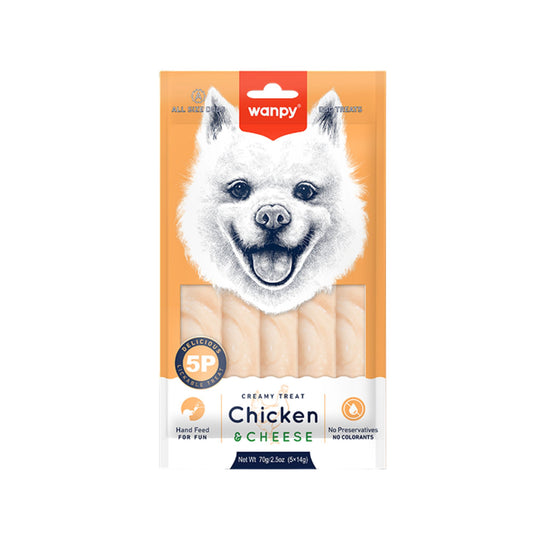 WANPY Chicken and Cheese Flavor Dog Lickable Treats 70g
