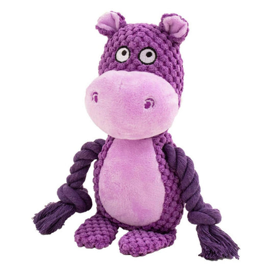 Hoofie צעצוע בובה לכלבים היפופוטם מצפצף