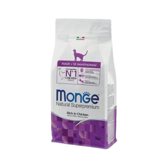 Monge מונג׳ מזון יבש לחתולים בוגרים בטעם עוף 1.5 ק״ג