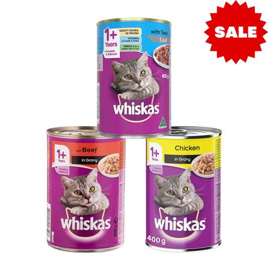 Whiskas מבצע 10 שימורי ויסקאס לחתולים 400 גרם