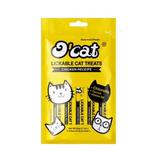 O’Cat אוקט חטיף שלוקים לחתול עוף 60 גרם