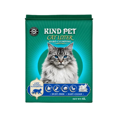 Kind Pet חול טופו מתגבש לחתולים בניחוח חלב 6 ליטר