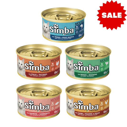 Simba מבצע 24 יחידות סימבה מעדן מוס לחתולים 85 גרם