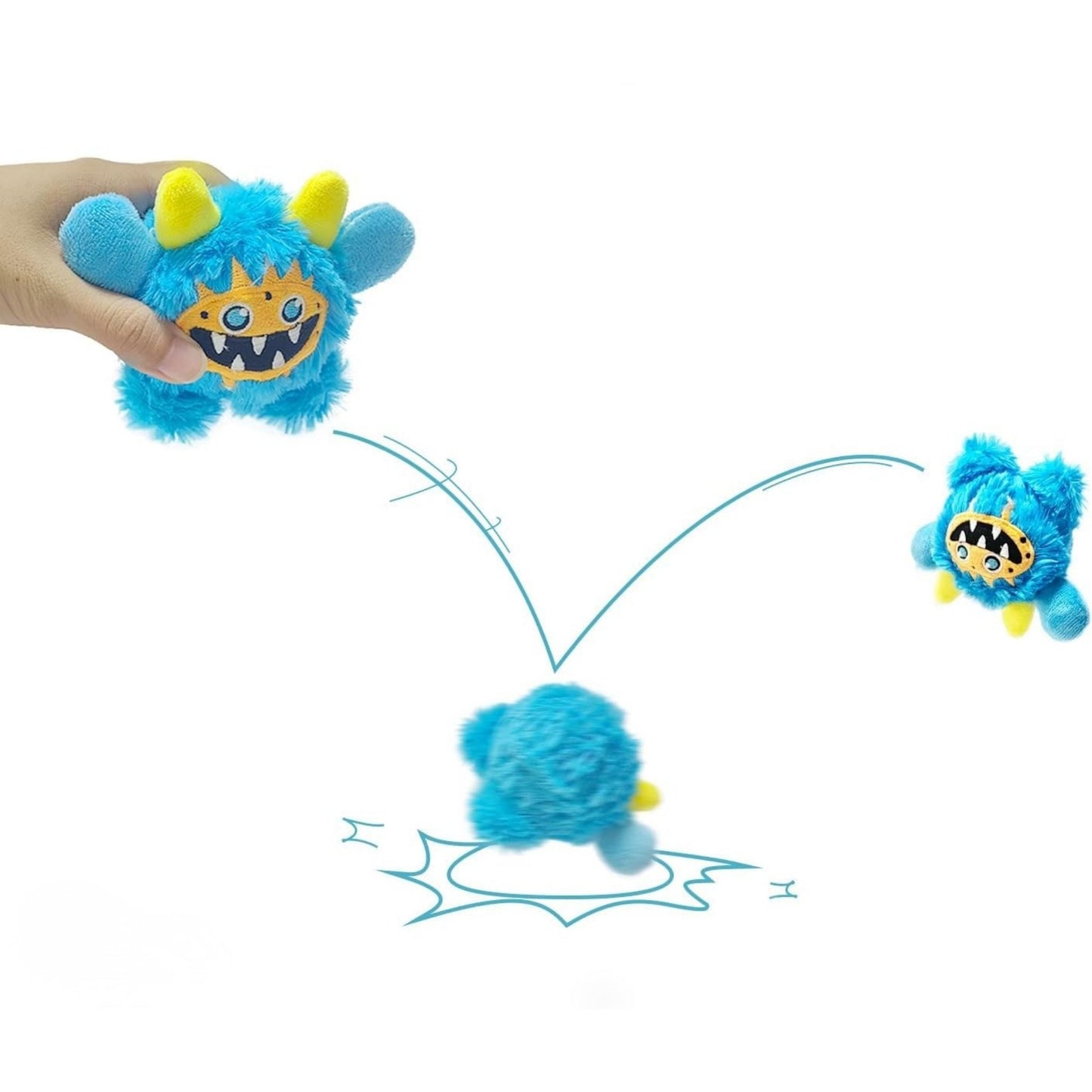 Hoofie צעצוע בובה לכלבים מפלצת כחולה