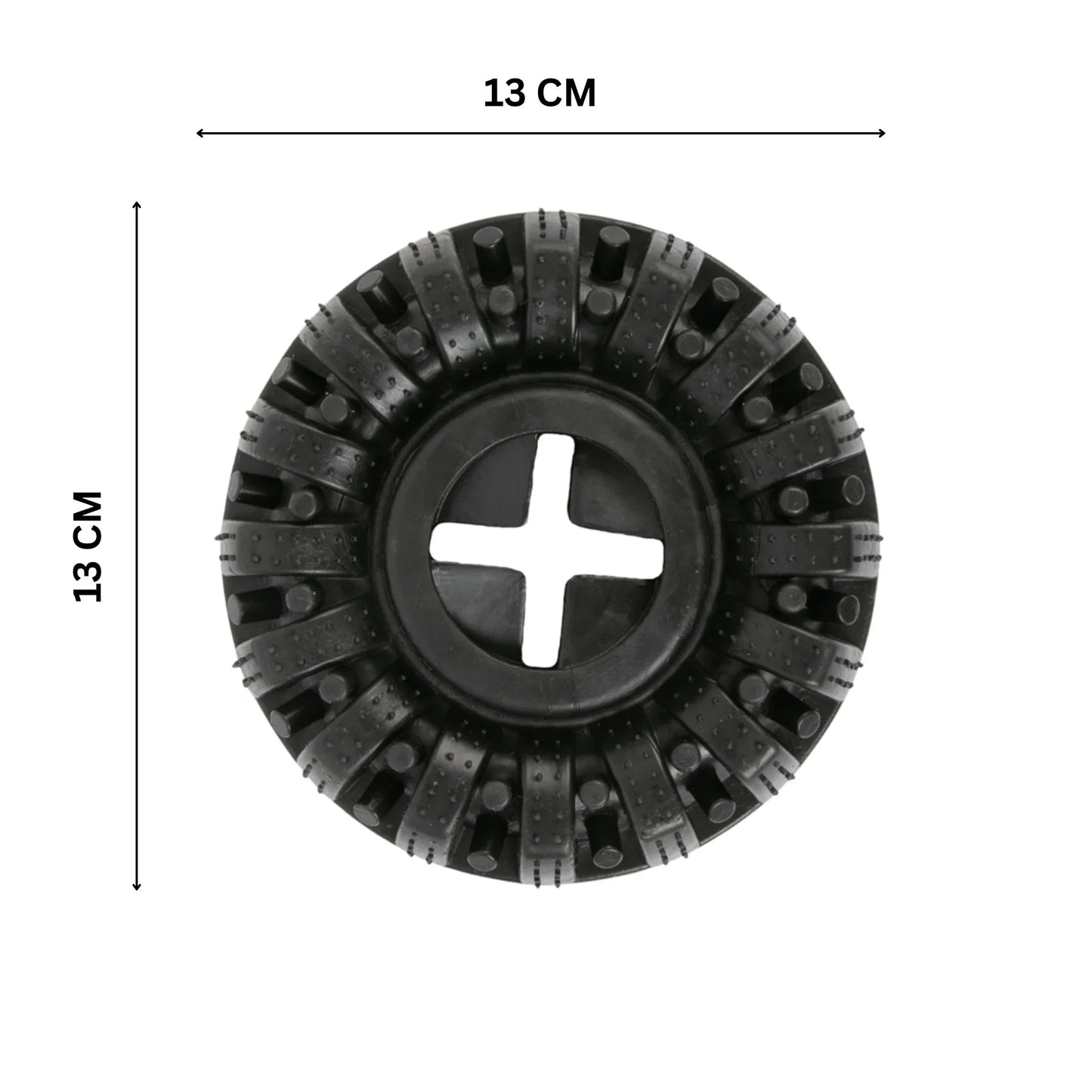Hoofie צעצוע לעיסה צמיג לכלבים צבע שחור