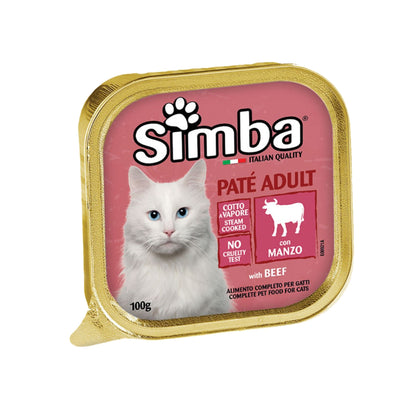 Simba מבצע 32 יחידות מגש סימבה פטה לחתולים עם בקר 100 גרם