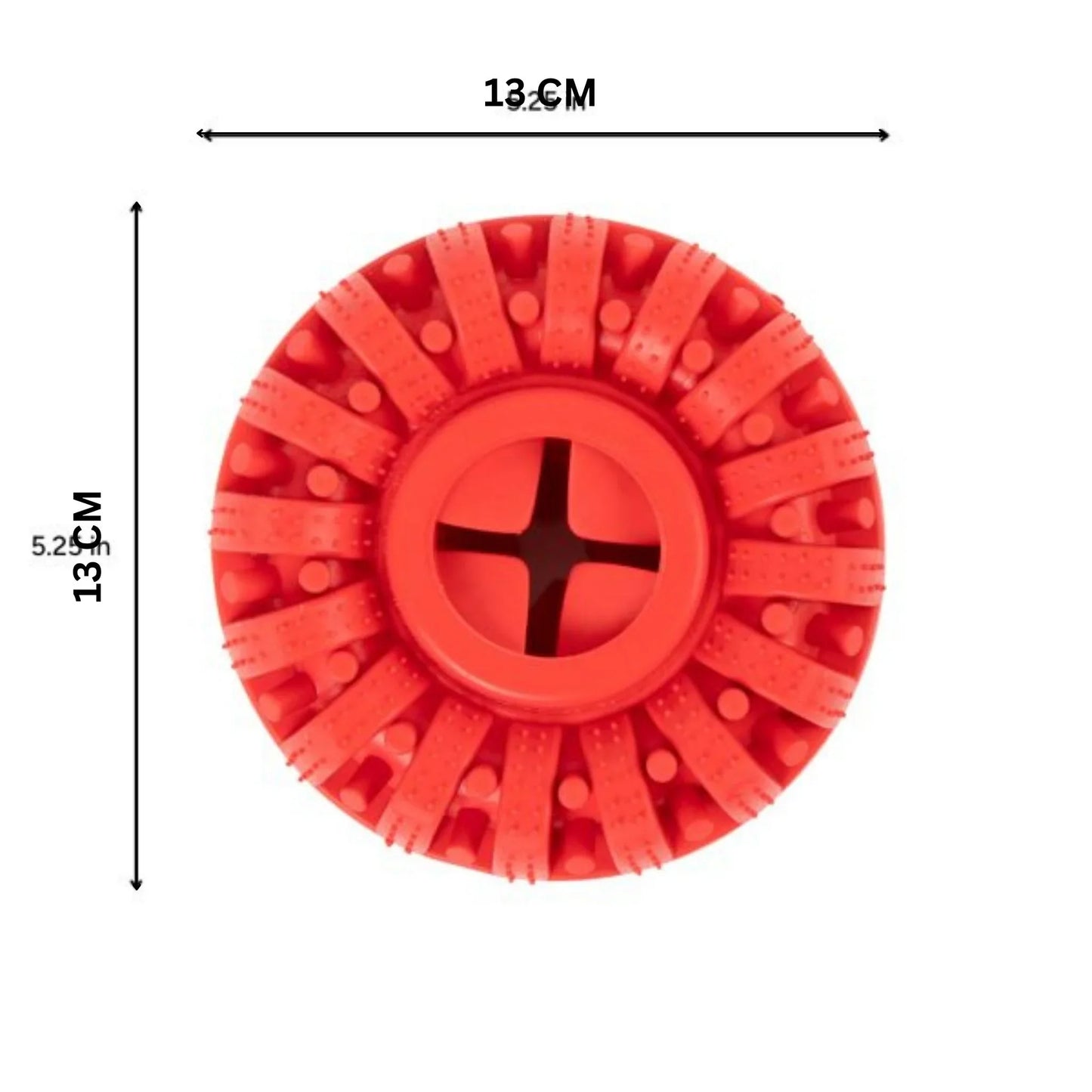 Hoofie צעצוע לעיסה צמיג לכלבים צבע אדום