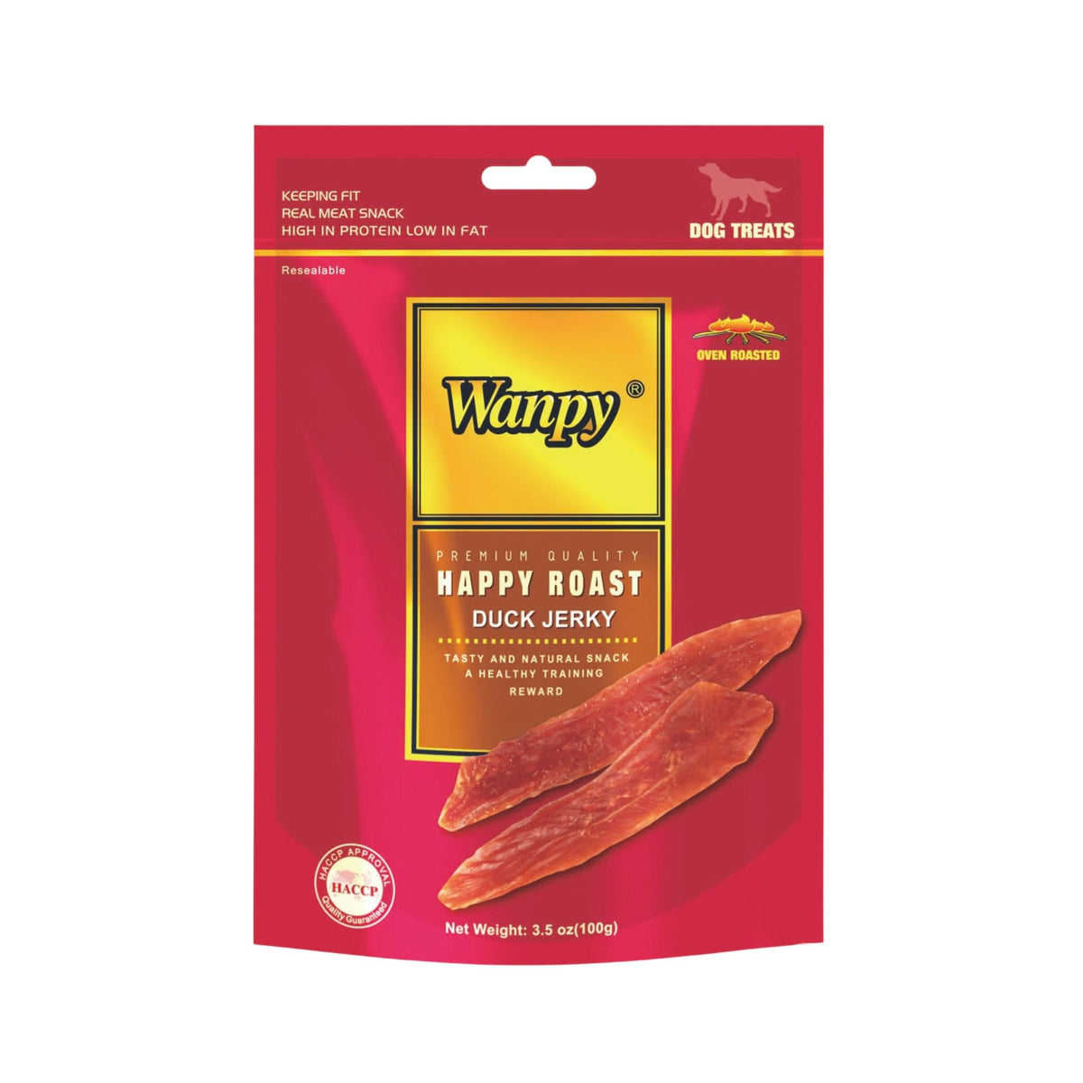 Wanpy וונפי חטיף רצועות ברווז ג'רקי לכלבים 100 גרם
