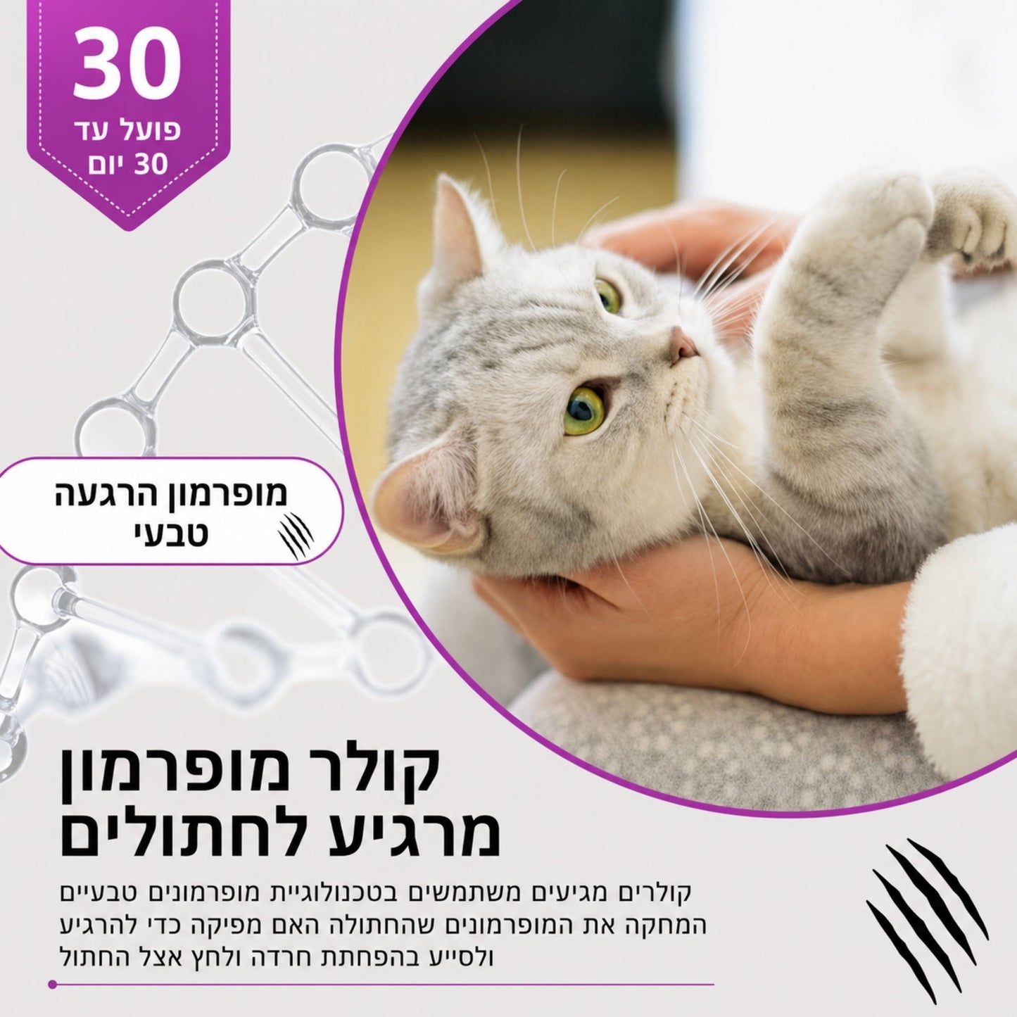 קולר הרגעה לחתולים 4 יחידות