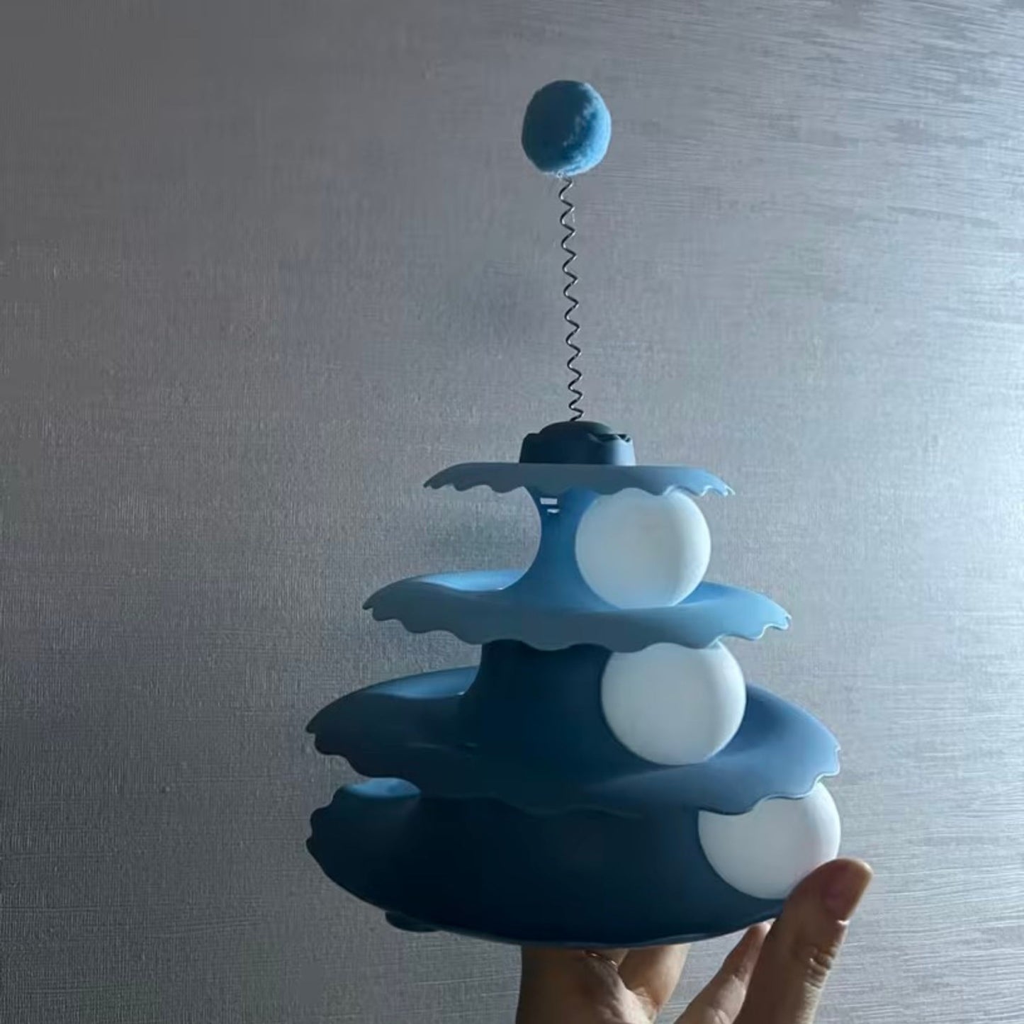 צעצוע אינטראקטיבי לחתול עם כדורים צבע כחול